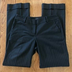 Talbots black pinstriped pants with cuffs